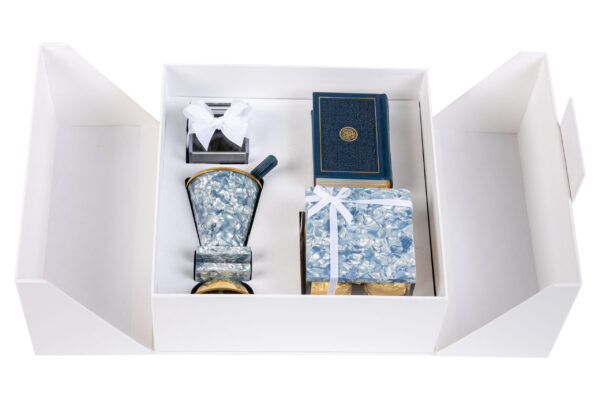 Blue Mother of Pearl Set with Koran
